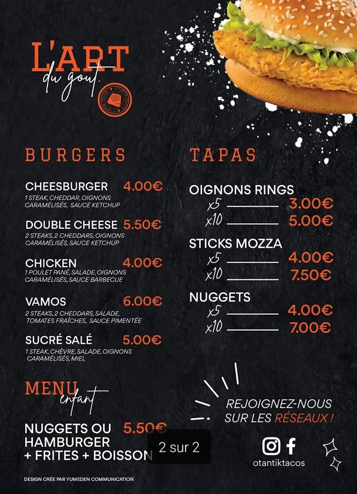 O'tantik tacos - Menu Image 1